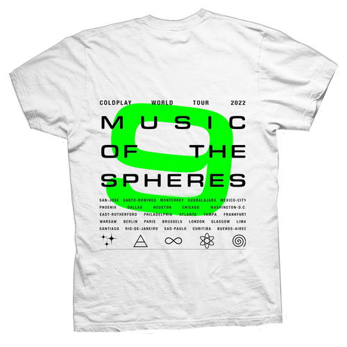 Playera Coldplay Music Of The Spheres White