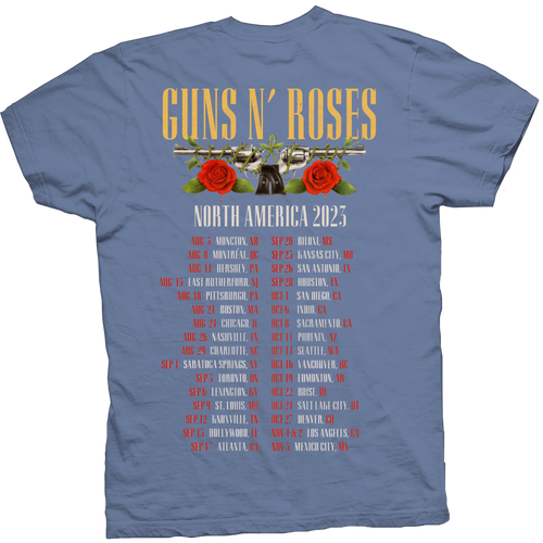 GUNS N' ROSES HEATHER BLUE TEE