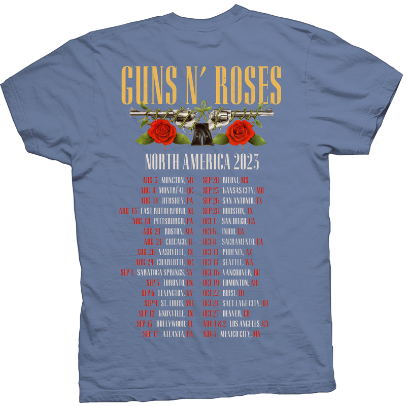 GUNS N' ROSES HEATHER BLUE TEE