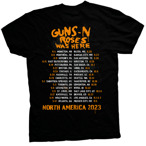 GUNS N' ROSES CROOS BLACK TEE