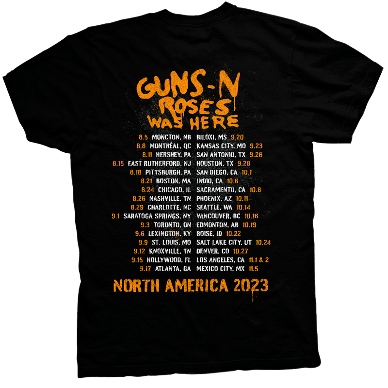 GUNS N' ROSES CROOS BLACK TEE