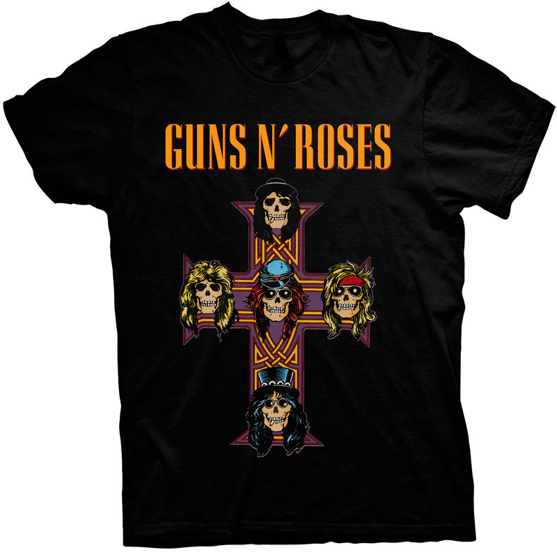 GUNS N' ROSES CROOS BLACK TEE