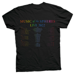 Playera Coldplay Planets/Tour Black