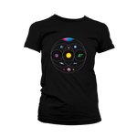 Playera Coldplay Planets/Tour Black (Mujer)